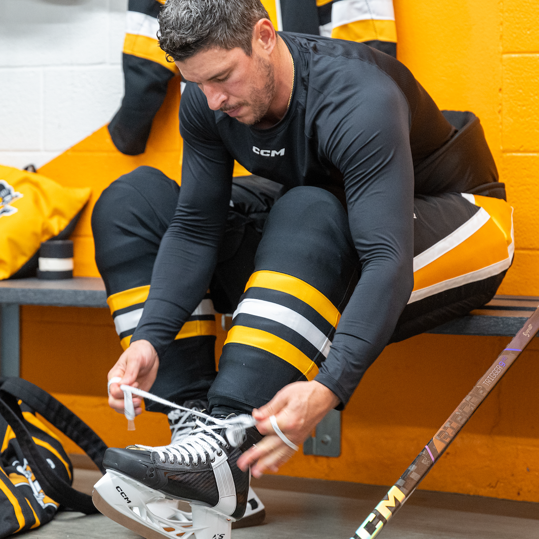 Sidney Crosby with CCM Ice skates
